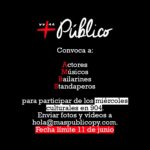 MasPublico convoca a actores, músicos, bailarines, standaperos