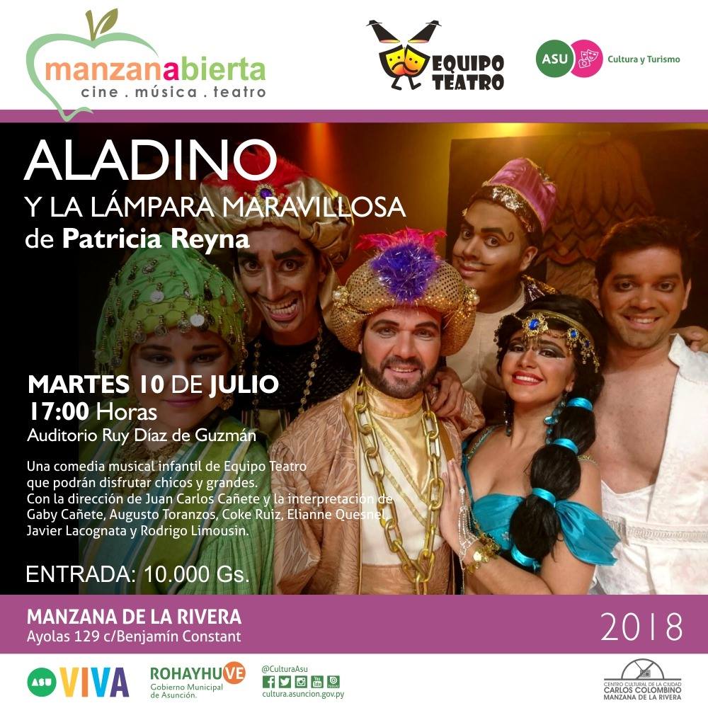 Aladino y la lámpara maravillosa en Manzana Abierta